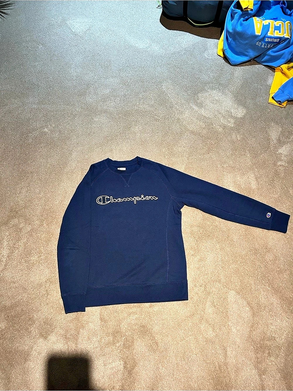 Champion Authentic Athletic Apparel Script Logo Crewneck Sweatshirt Crewneck